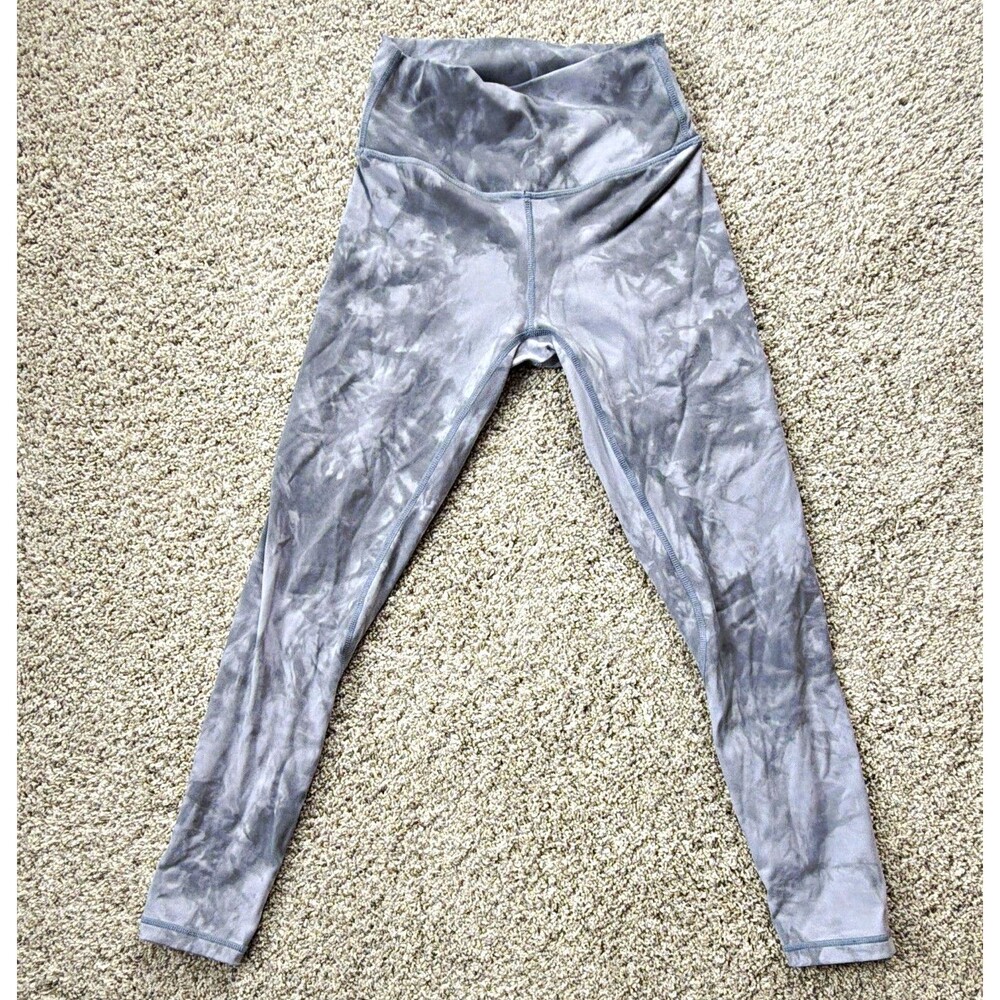 lululemon athletica Gray Tie Dye Ankle Leggings Size 6